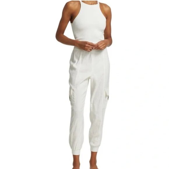 Alice + Olivia Pants - NEW Alice + Olivia Women's Neta Cargo Pants in White Size Medium